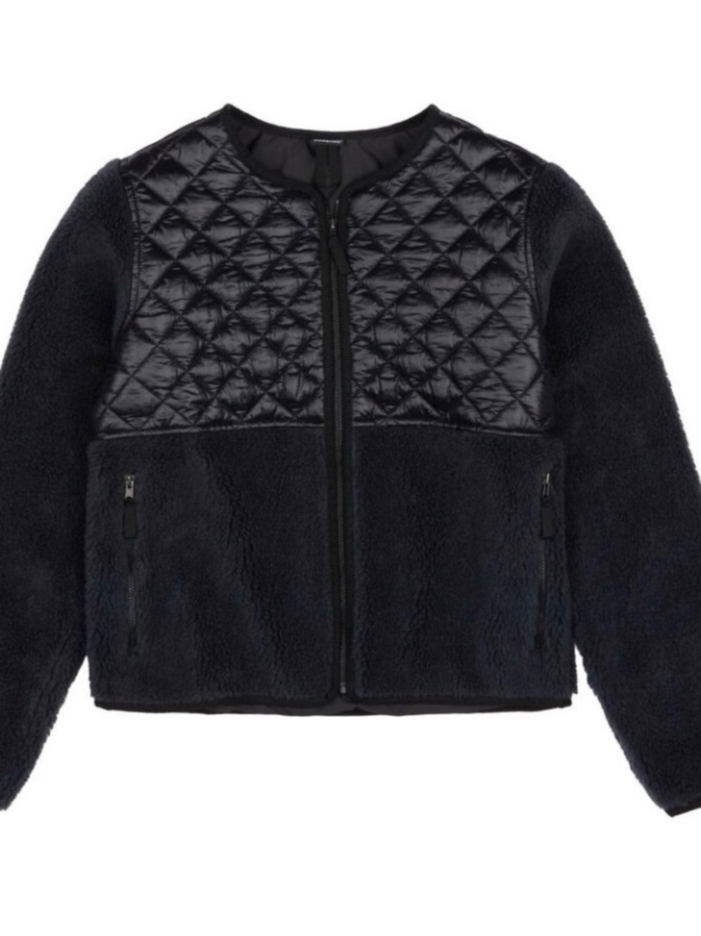 NWOT Patagonia Black Hybrid Quilted & Sherpa Fleece Jacket M
